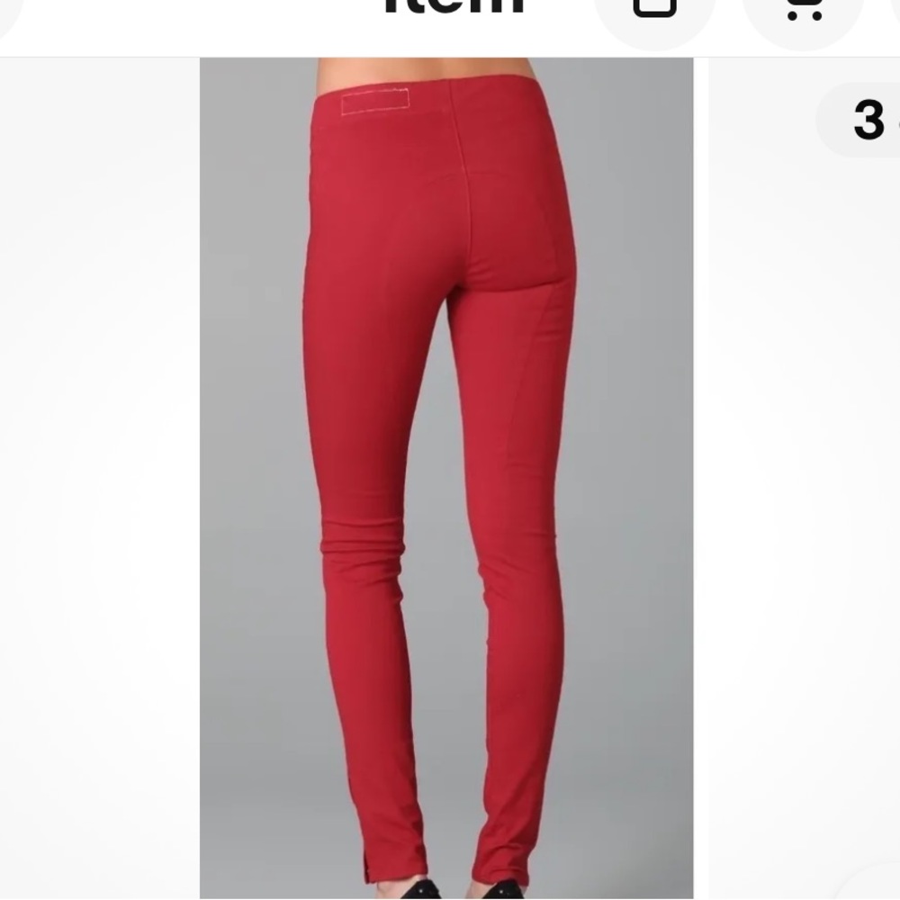 rag & bone‎ RED Jeans Skinny Zipper Pockets Retail $198 Women’s Size 27 - Picture 4 of 16